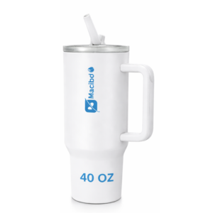 Insulated Travel Mug – Hot & Cold Tumbler (White)